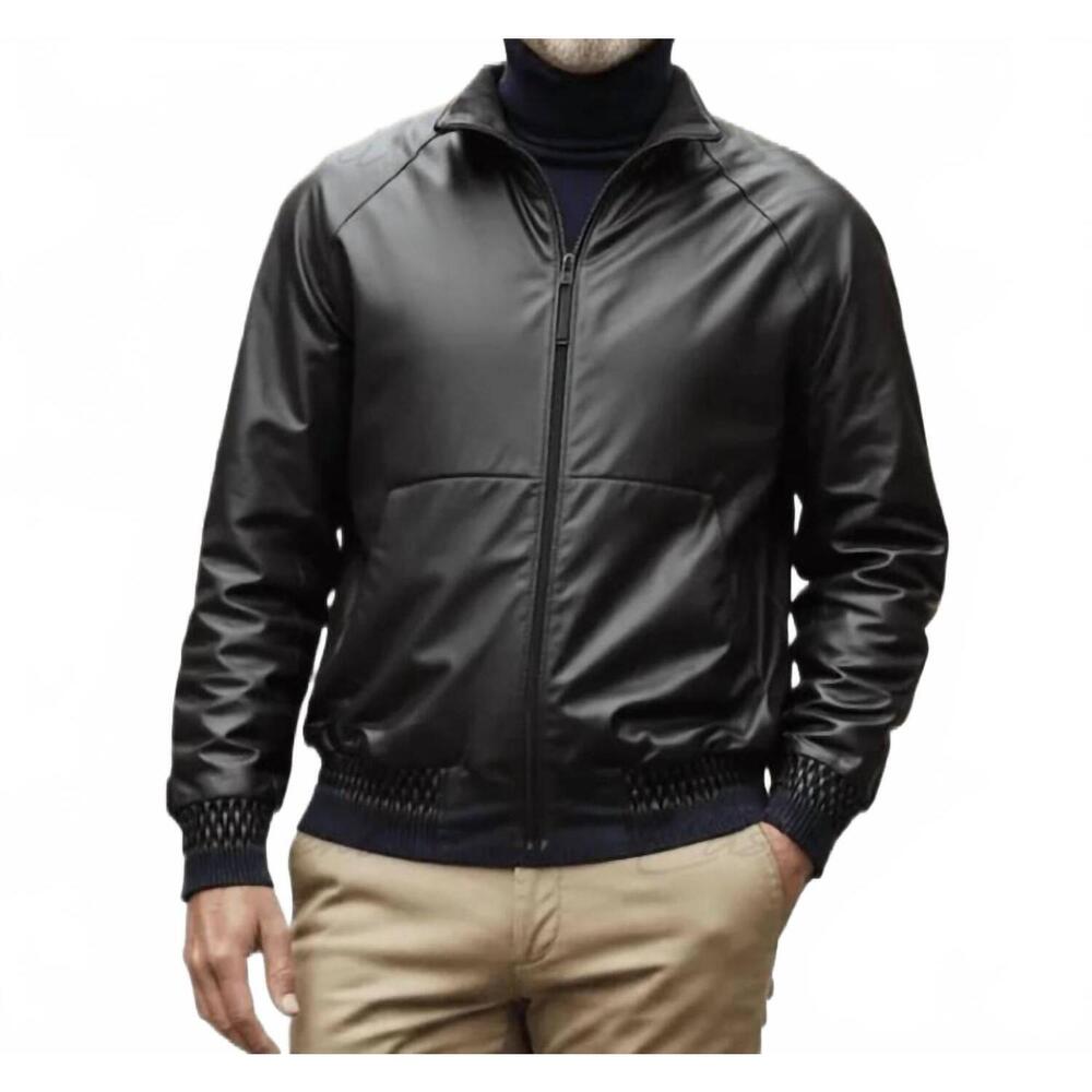 NEW LUSSO BENI void leather jacket in black